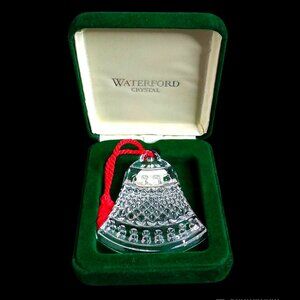 Vtg 1993 Waterford Crystal Ornament Bell Disc Christmas Memories Ireland BOXED